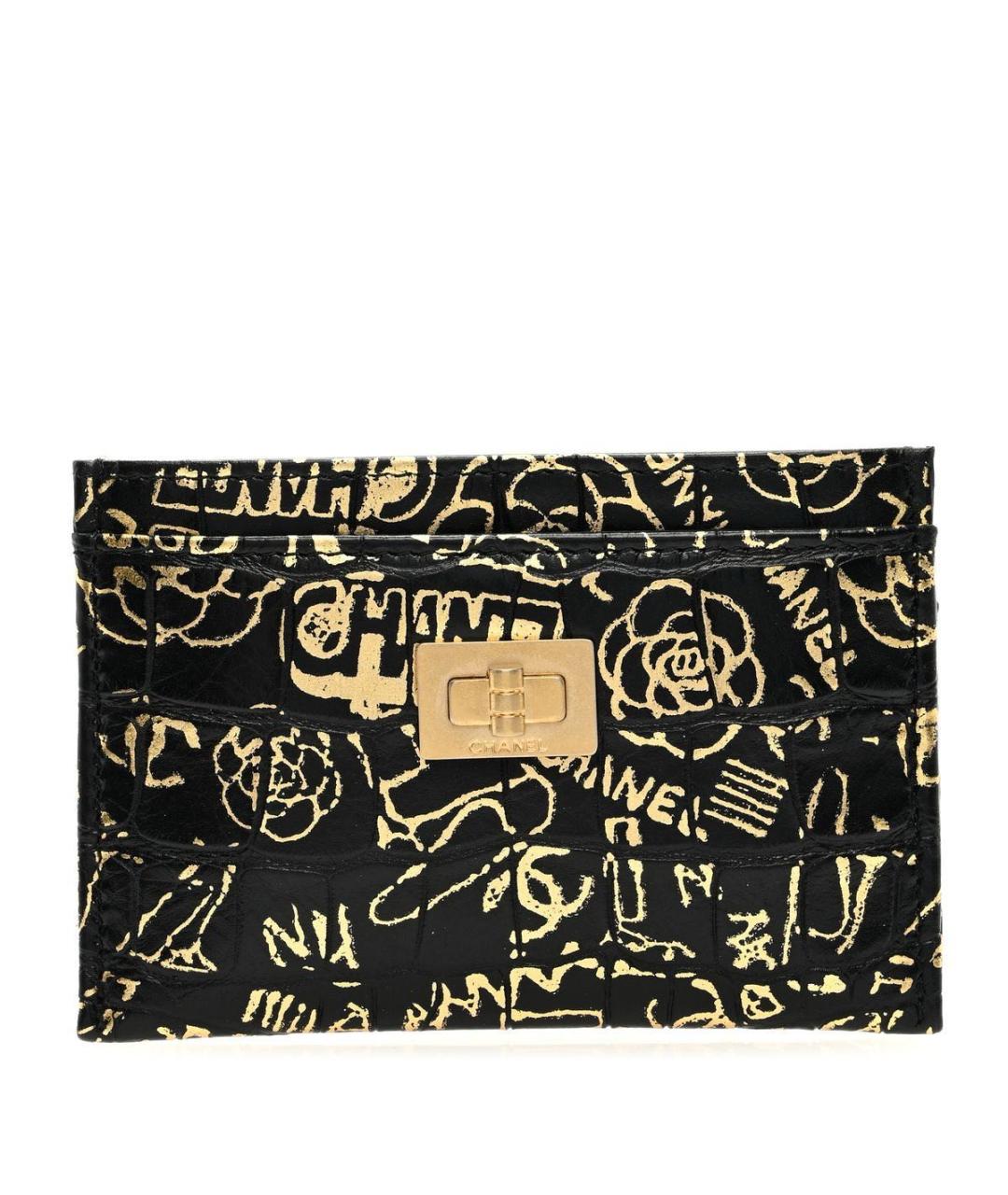 CHANEL Черный кожаный кардхолдер, фото 6