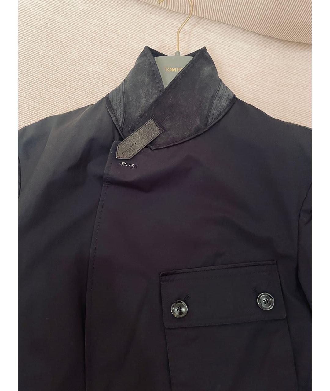 TOM FORD Черный полиэстеровый тренч / плащ, фото 3