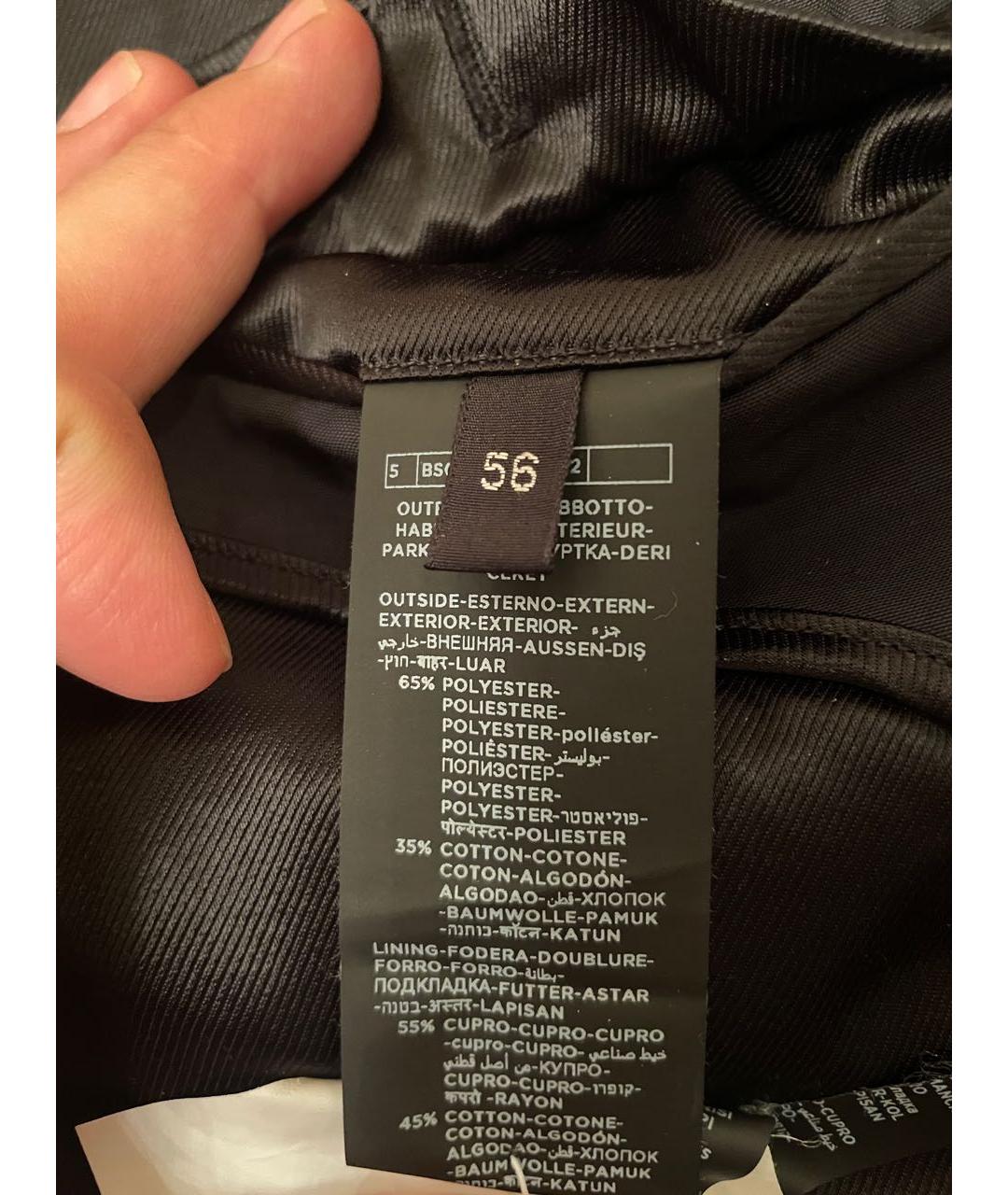 TOM FORD Черный полиэстеровый тренч / плащ, фото 7