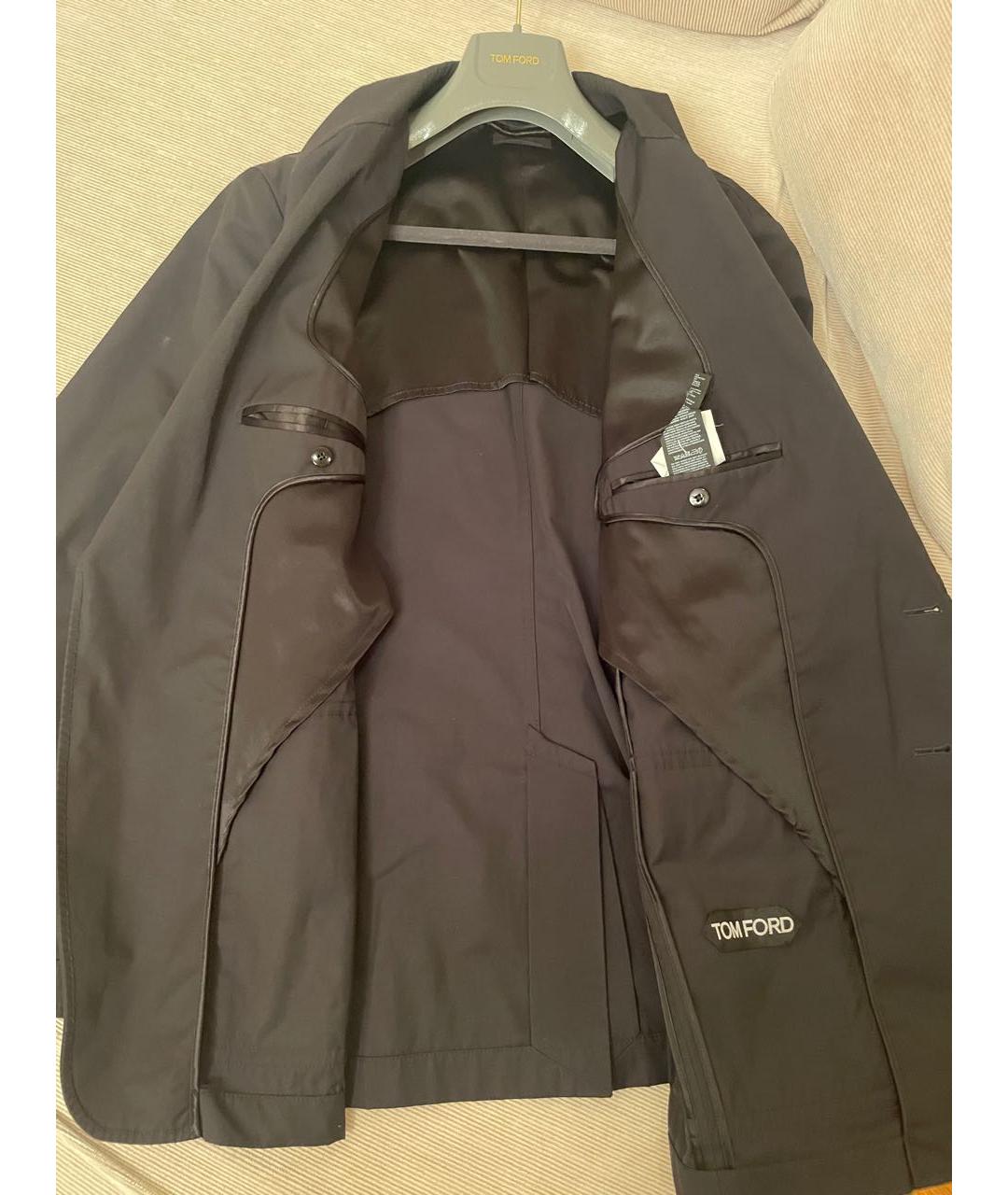 TOM FORD Черный полиэстеровый тренч / плащ, фото 2