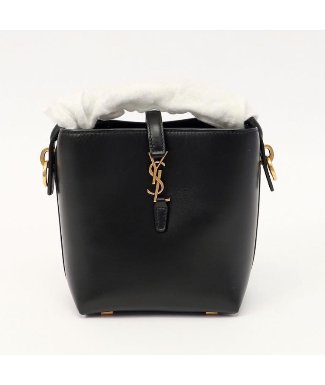 SAINT LAURENT Черная кожаная сумка через плечо, фото 9