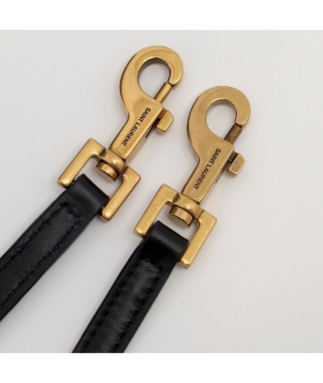 SAINT LAURENT Черная кожаная сумка через плечо, фото 7