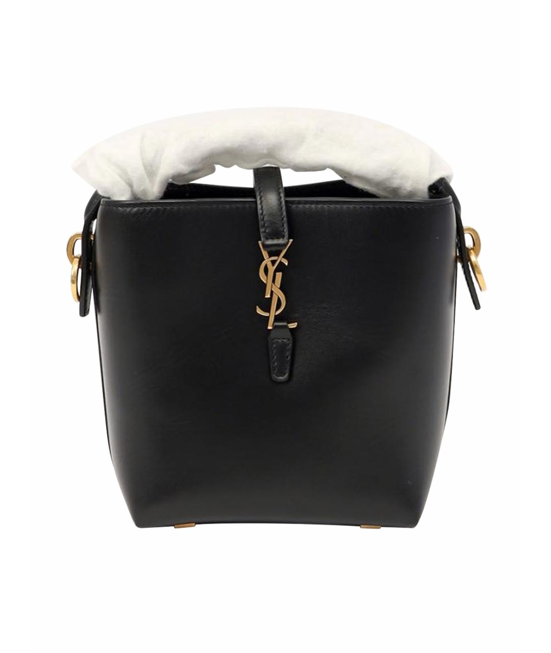 SAINT LAURENT Черная кожаная сумка через плечо, фото 1