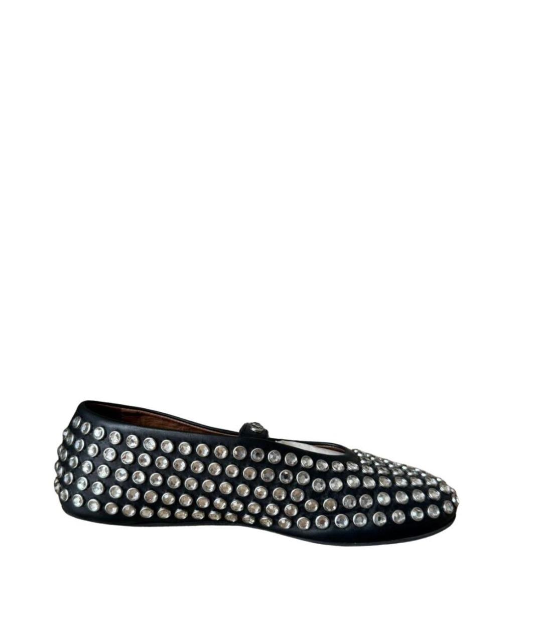 ALAIA Черные кожаные балетки, фото 1