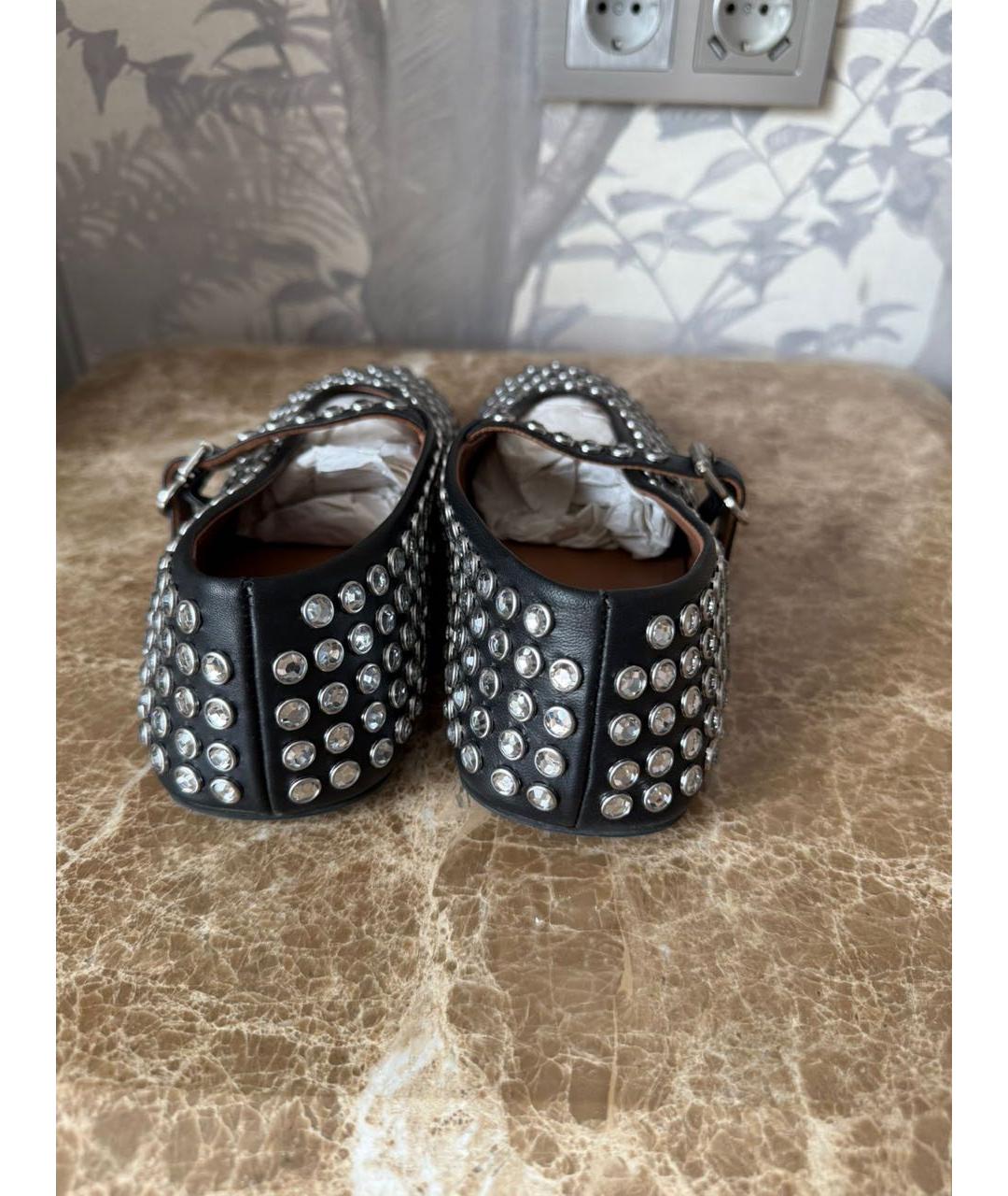 ALAIA Черные кожаные балетки, фото 3