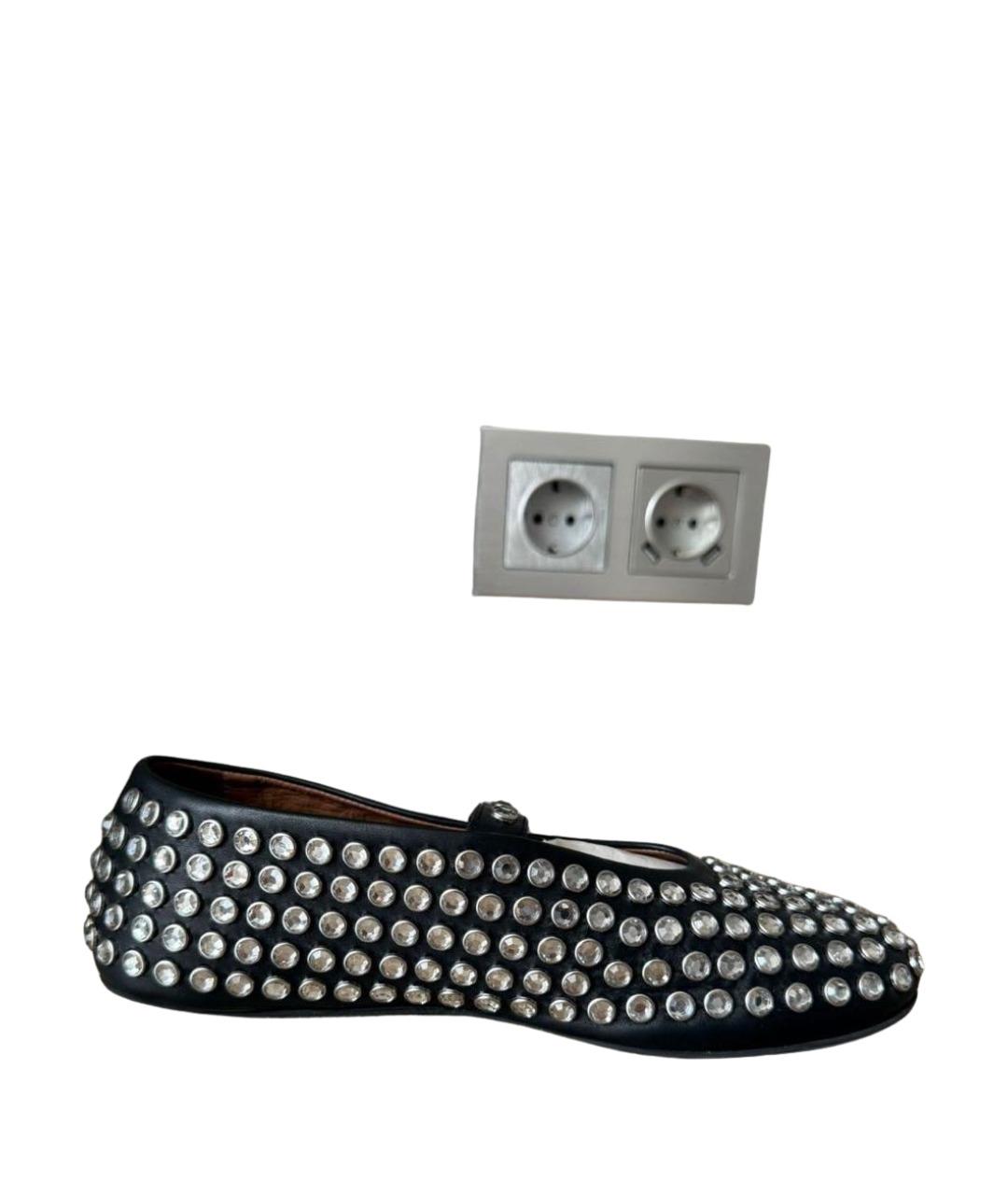 ALAIA Черные кожаные балетки, фото 9
