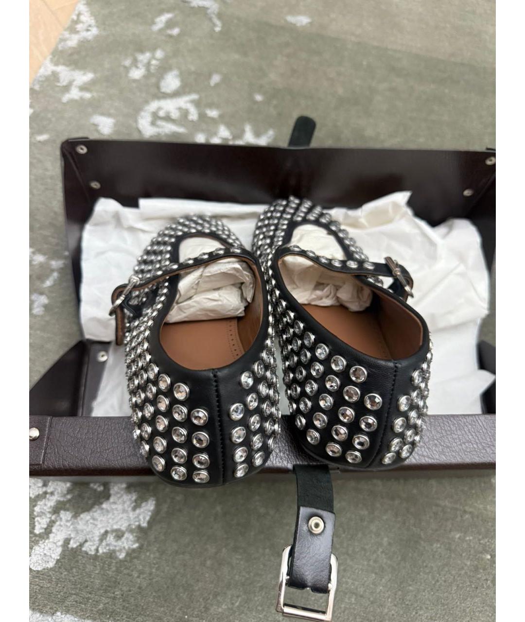 ALAIA Черные кожаные балетки, фото 5