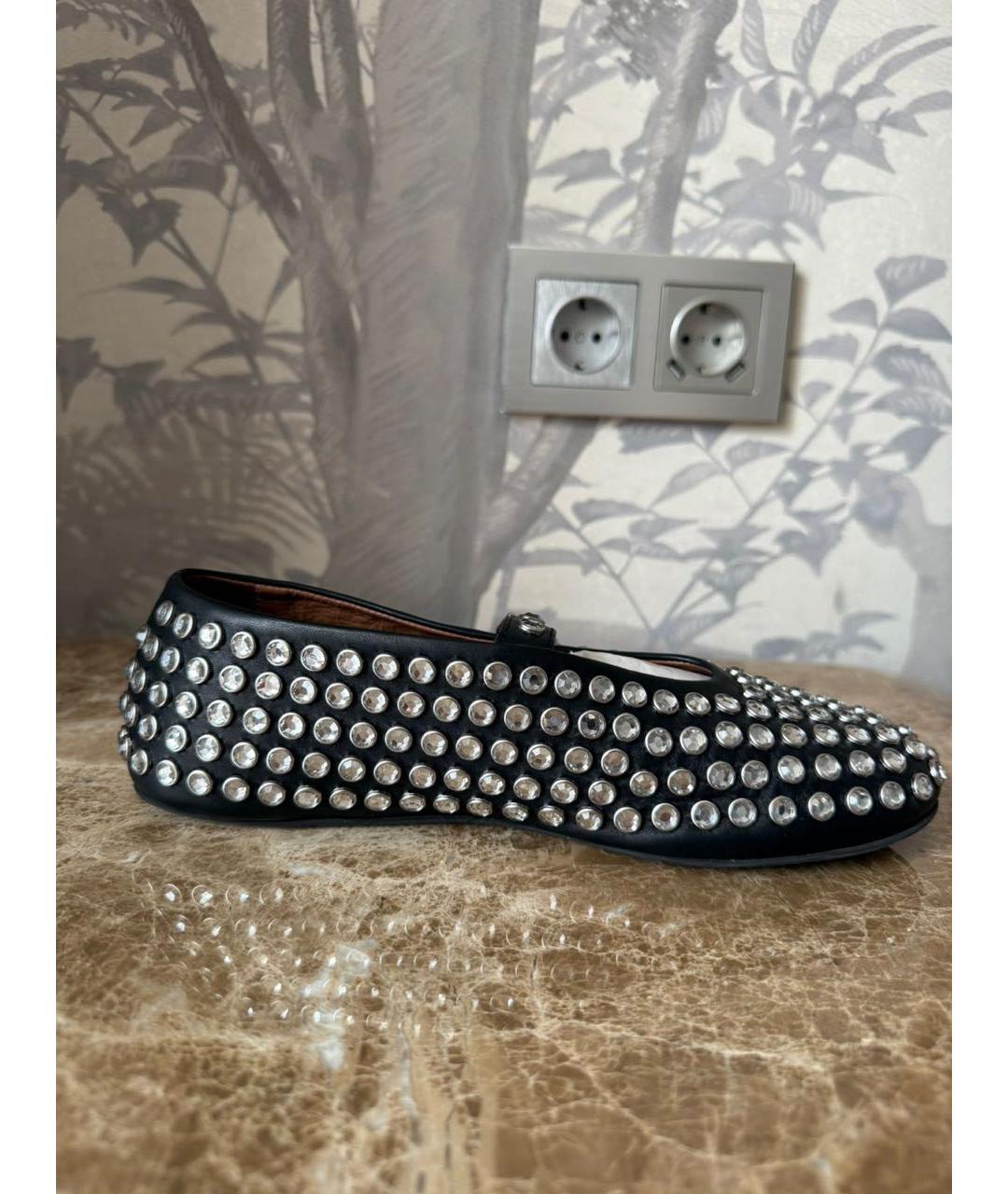 ALAIA Черные кожаные балетки, фото 8