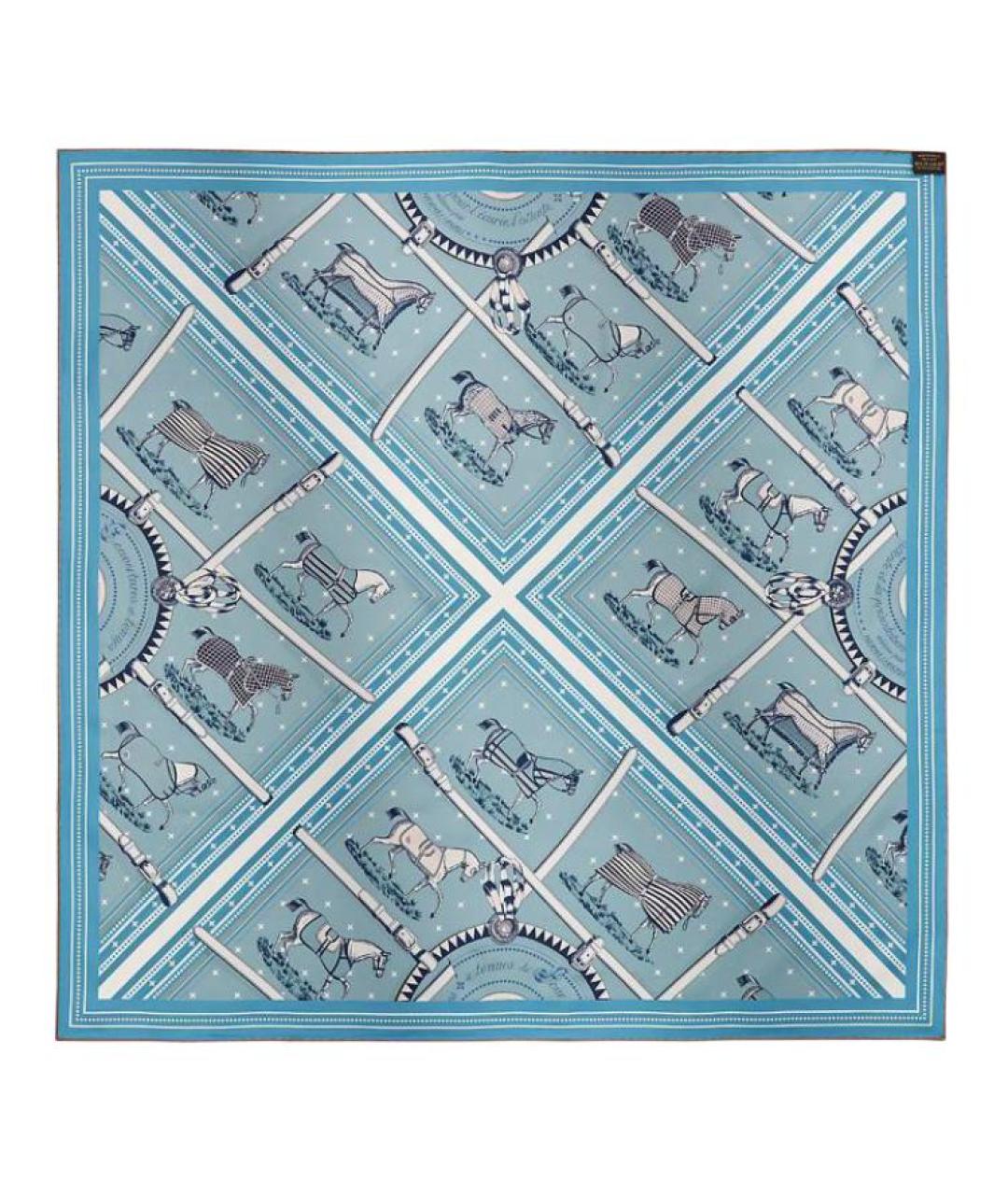 HERMES Мульти шелковый шарф, фото 3