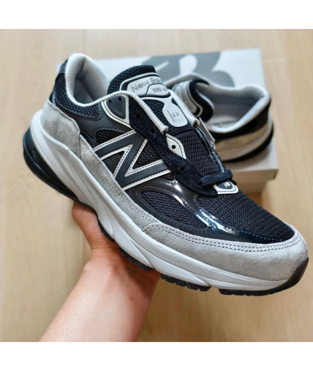 NEW BALANCE Серые текстильные низкие кроссовки / кеды, фото 5