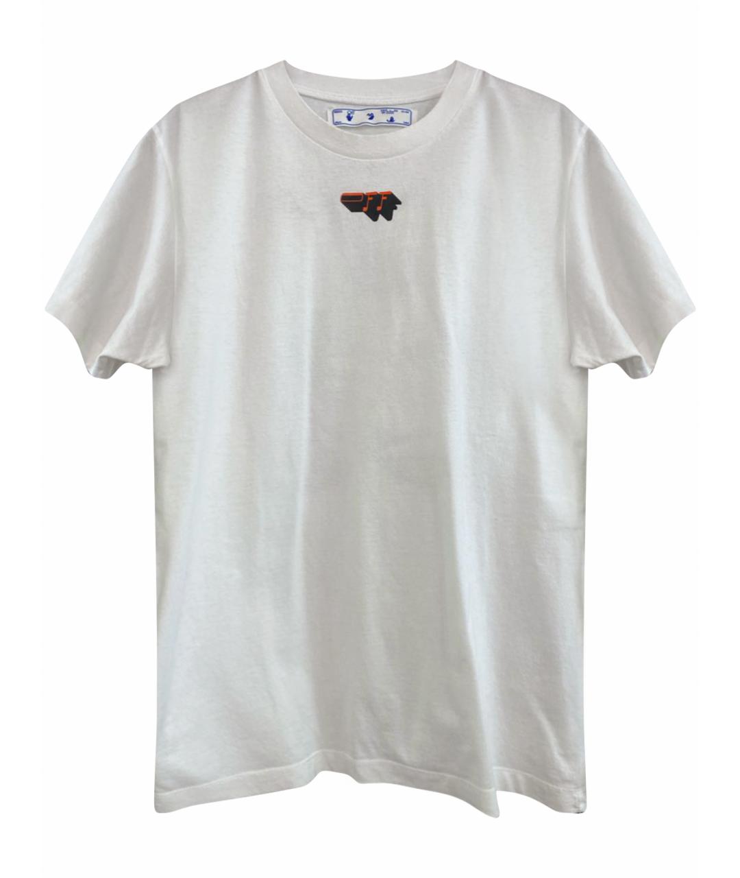 OFF-WHITE Белая хлопковая футболка, фото 1