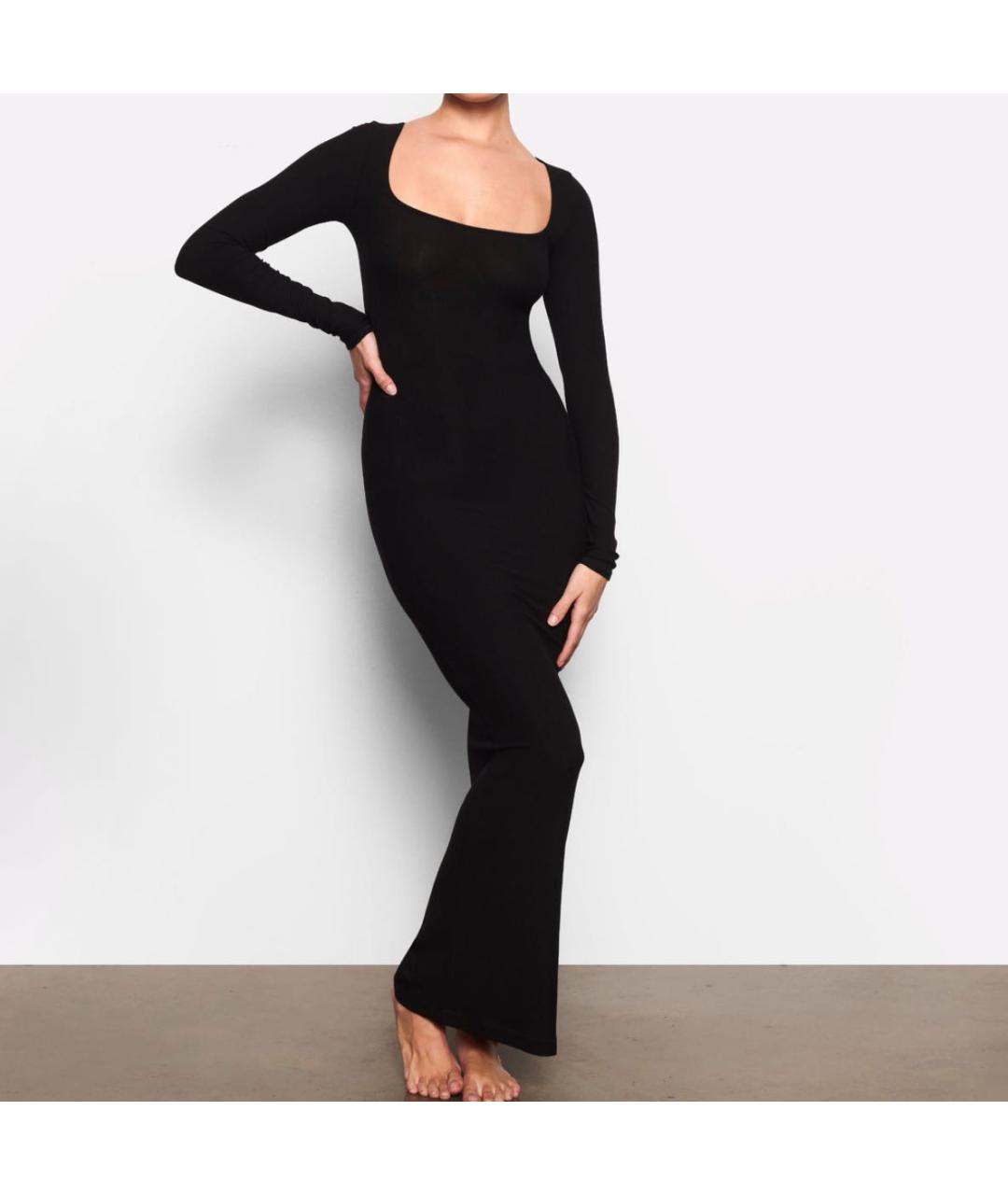 SKIMS Черное повседневное платье, фото 3