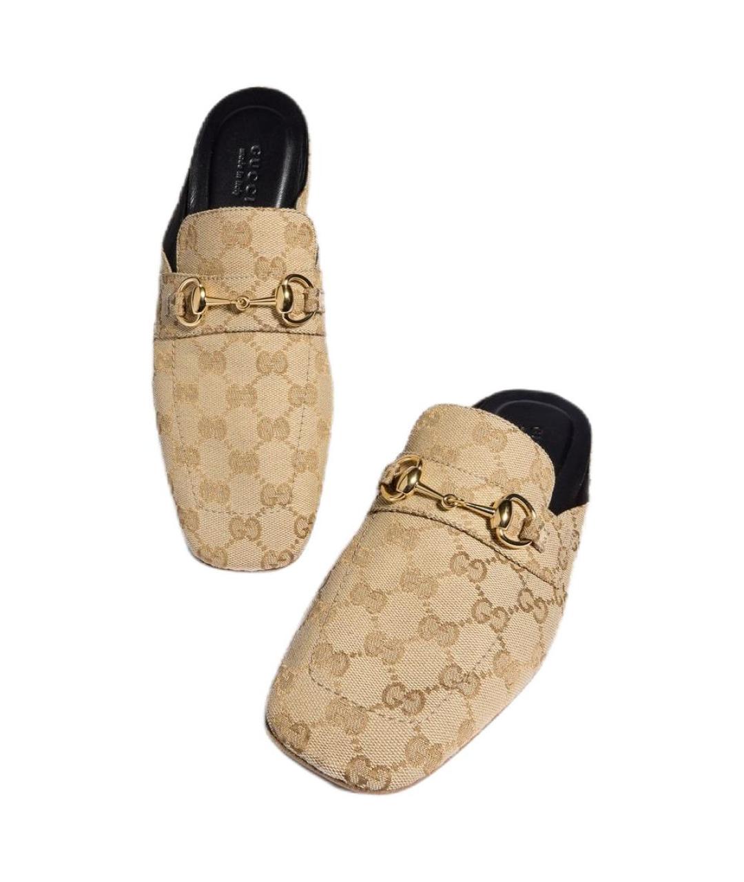 GUCCI Бежевые мюли, фото 4