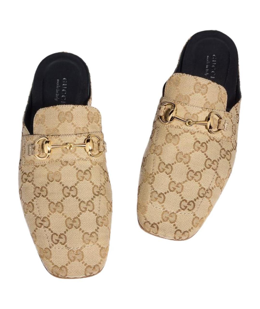 GUCCI Бежевые мюли, фото 5