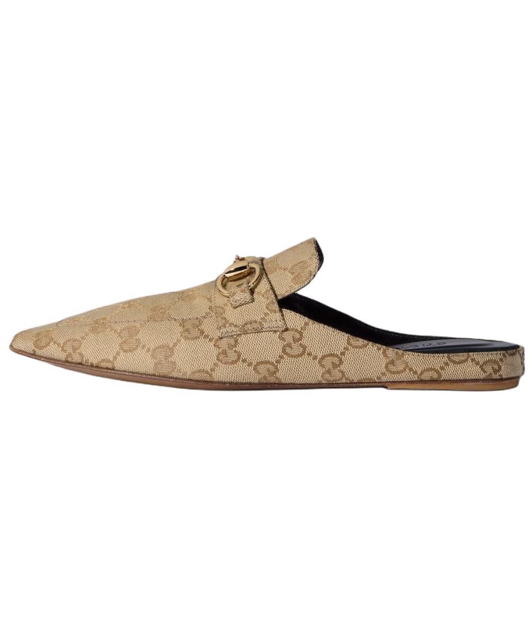 GUCCI Бежевые мюли, фото 2