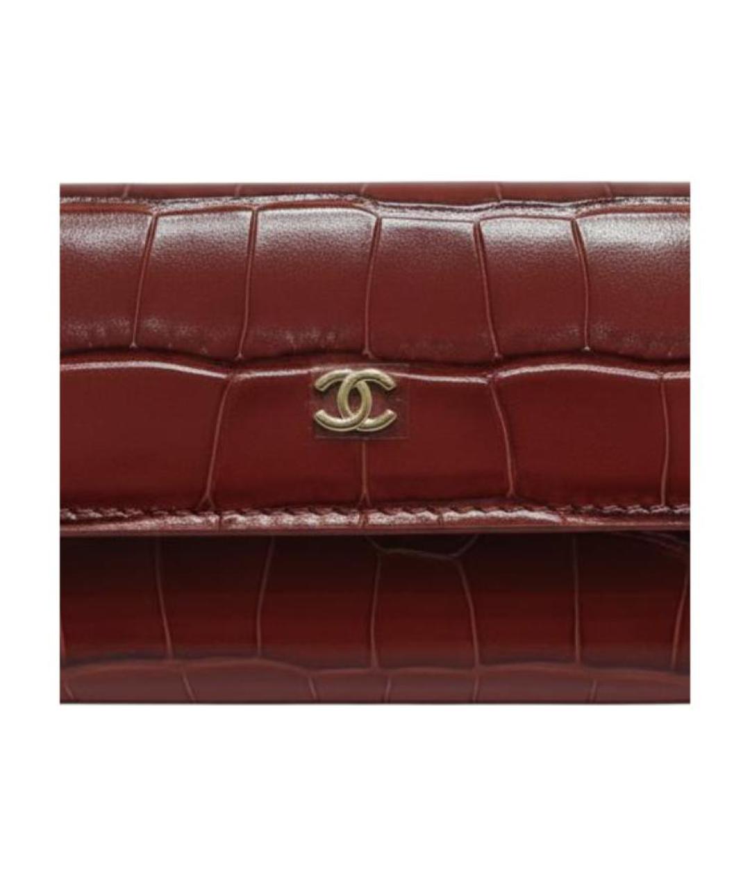 CHANEL Красный кожаный кардхолдер, фото 3