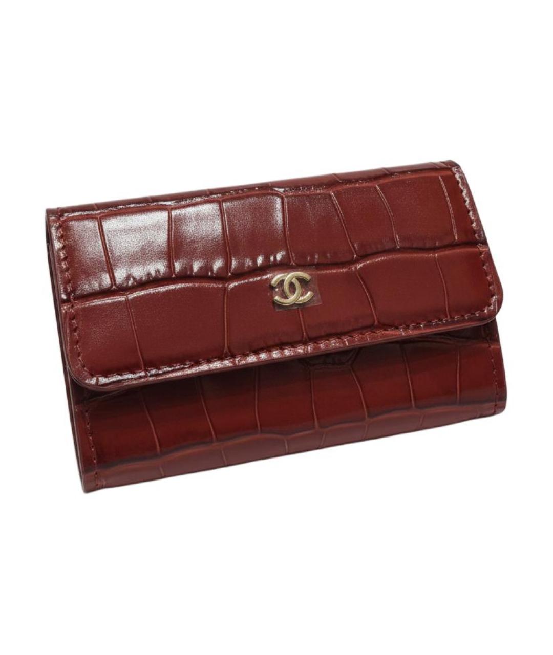 CHANEL Красный кожаный кардхолдер, фото 2