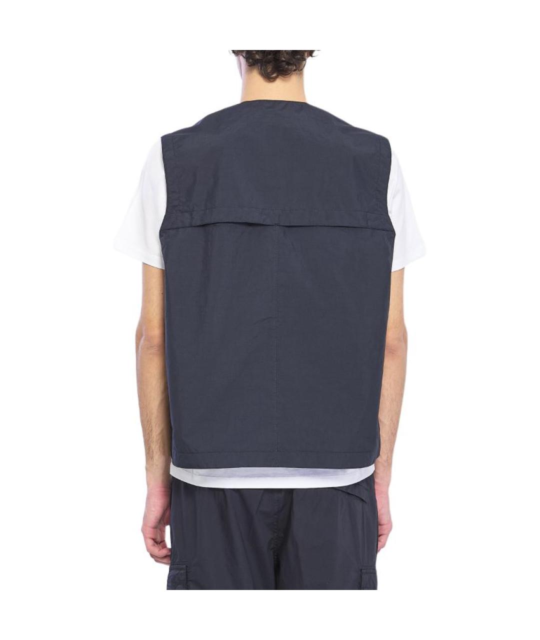 STONE ISLAND Темно-синий жилет, фото 2