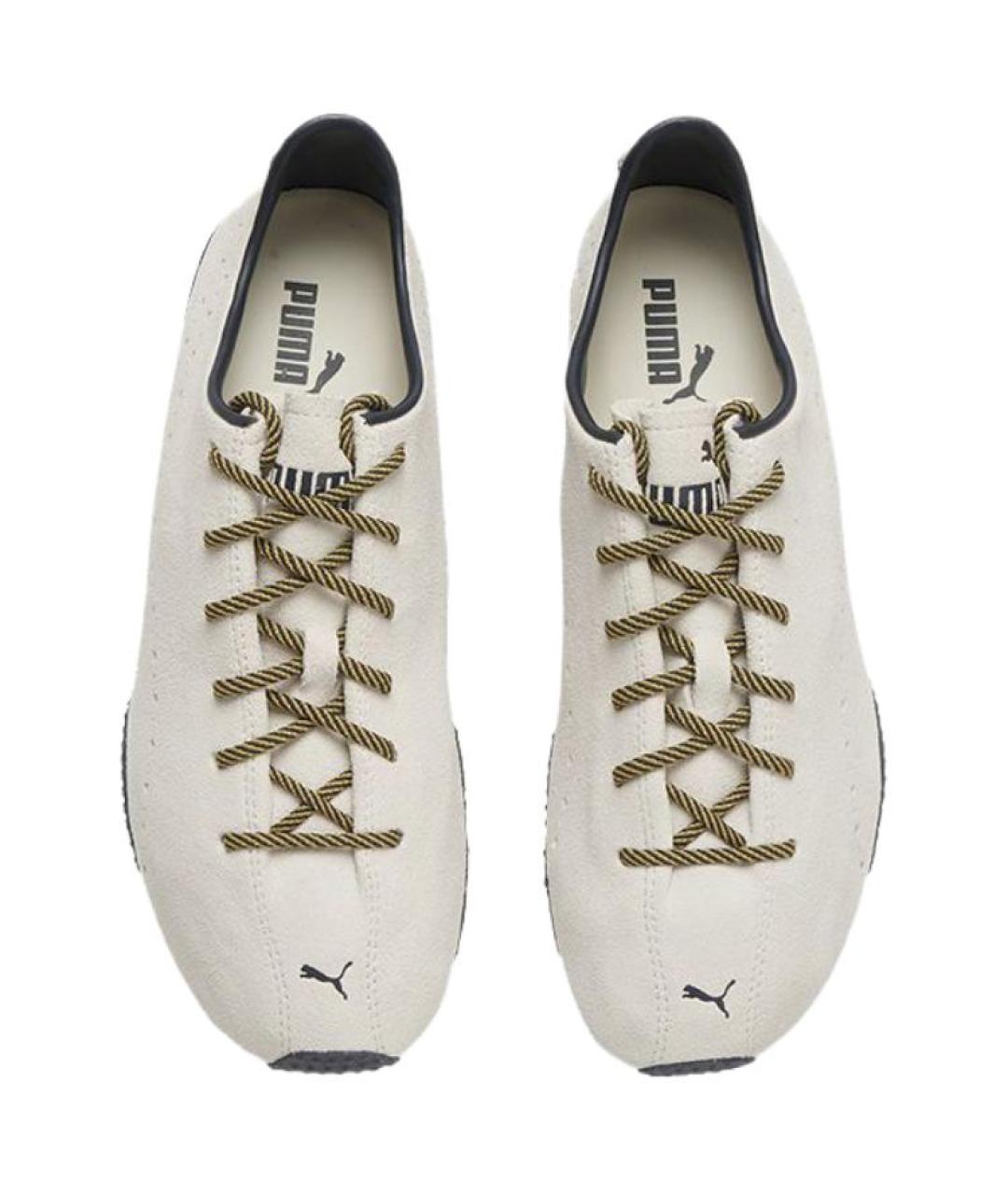 PUMA Бежевые замшевые кроссовки, фото 4