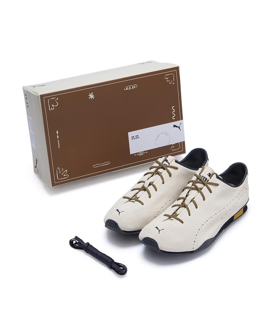 PUMA Бежевые замшевые кроссовки, фото 5