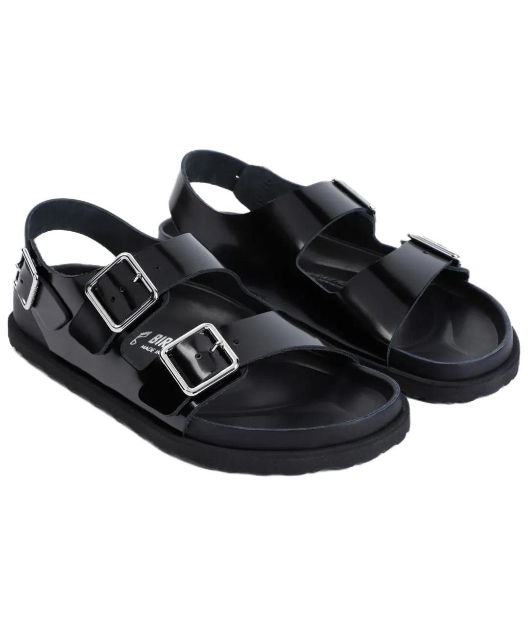 BIRKENSTOCK Черные кожаные сандалии, фото 3