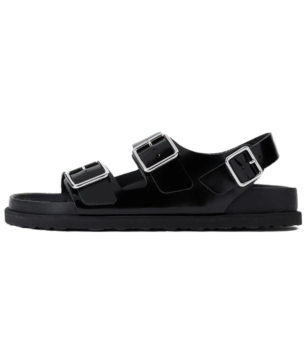 BIRKENSTOCK Черные кожаные сандалии, фото 4