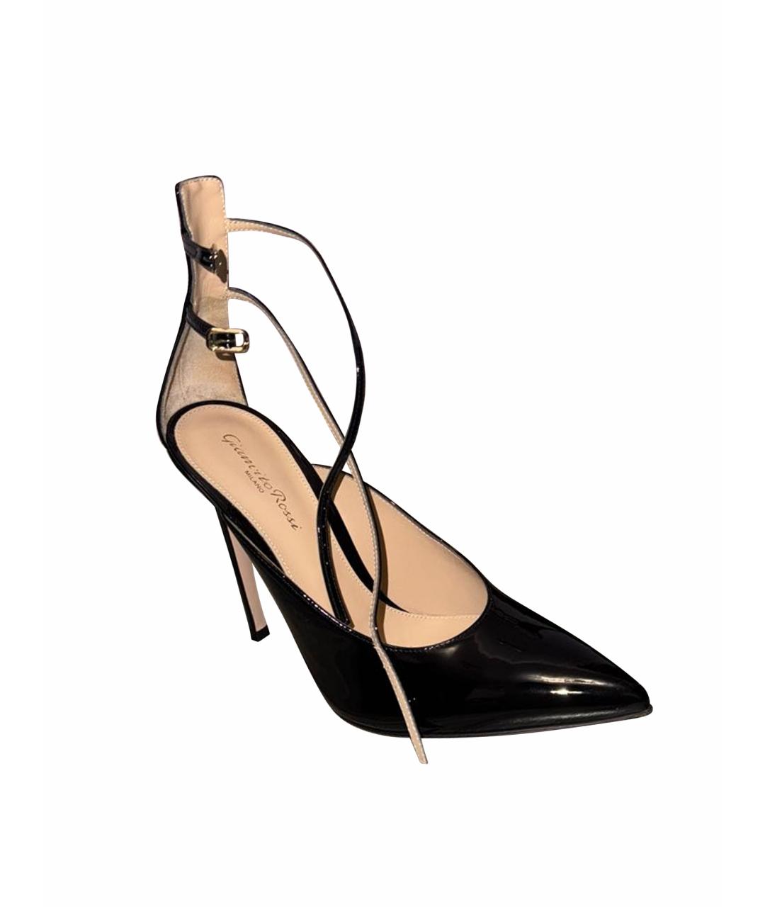 GIANVITO ROSSI Черные кожаные туфли, фото 1