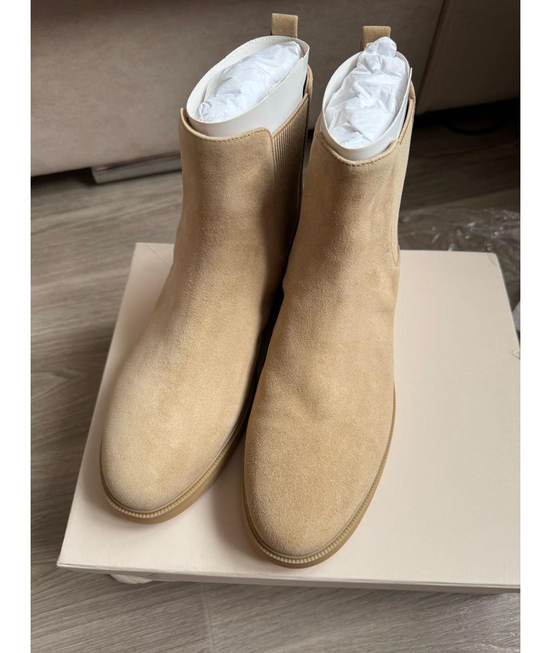 12 STOREEZ Бежевые замшевые ботинки, фото 4
