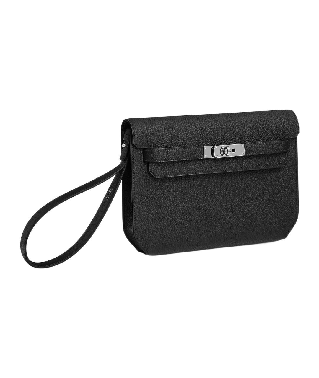 HERMES Черная кожаная папка для документов, фото 2