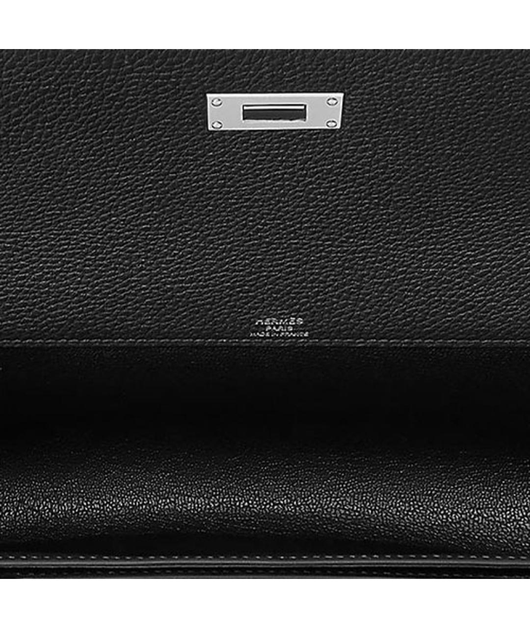HERMES Черная кожаная папка для документов, фото 4