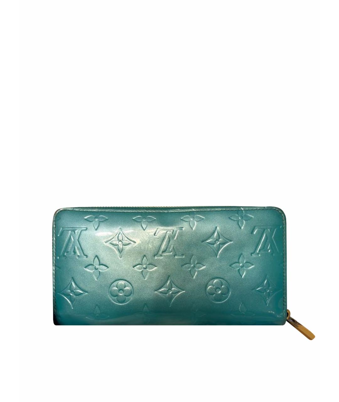 LOUIS VUITTON Бирюзовый кошелек из лакированной кожи, фото 1