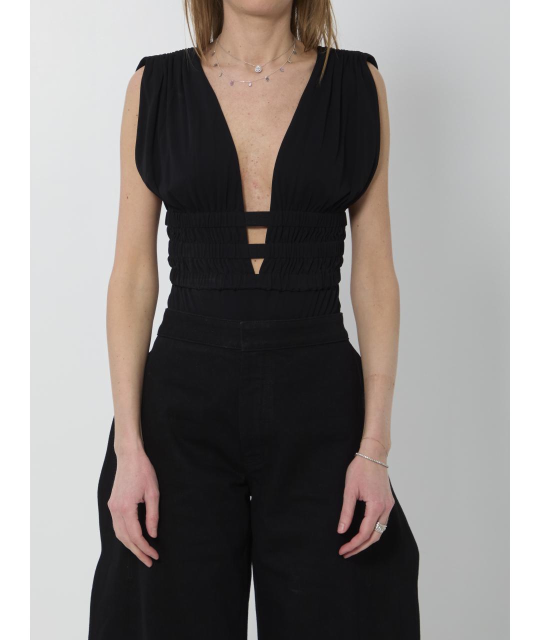 ALAIA Черное вискозное боди, фото 2