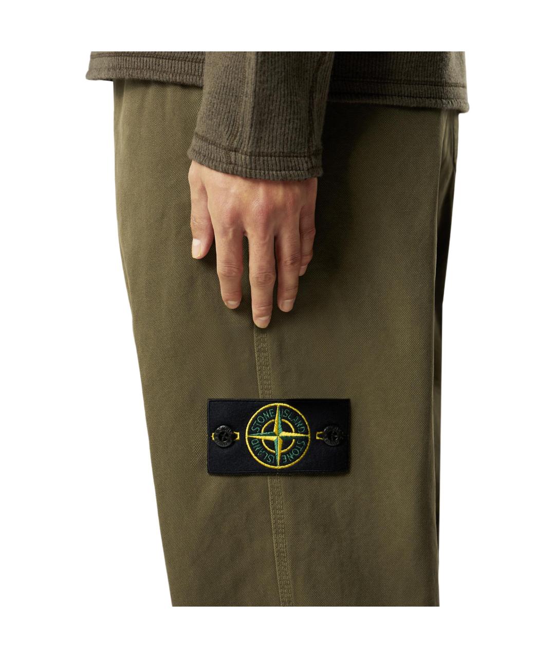 STONE ISLAND Зеленые повседневные брюки, фото 5
