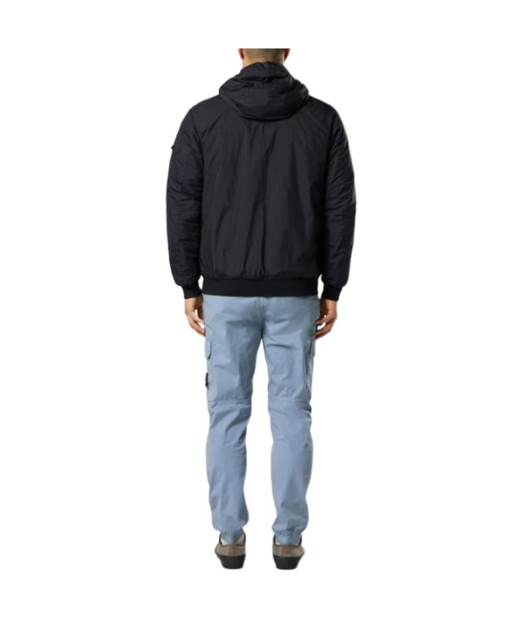 STONE ISLAND Синие прямые брюки, фото 4
