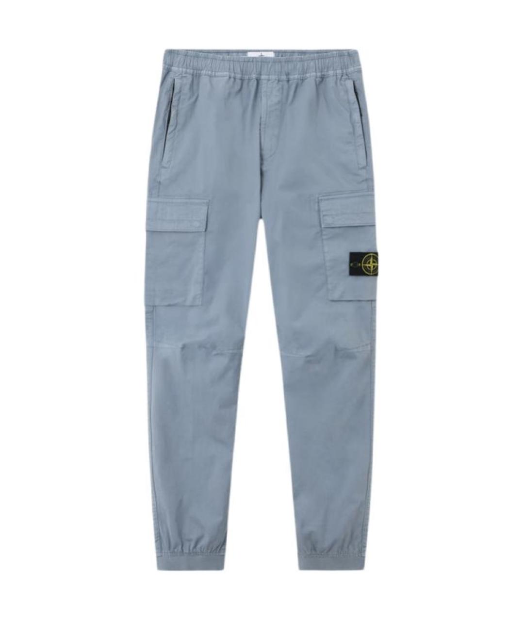 STONE ISLAND Синие прямые брюки, фото 1