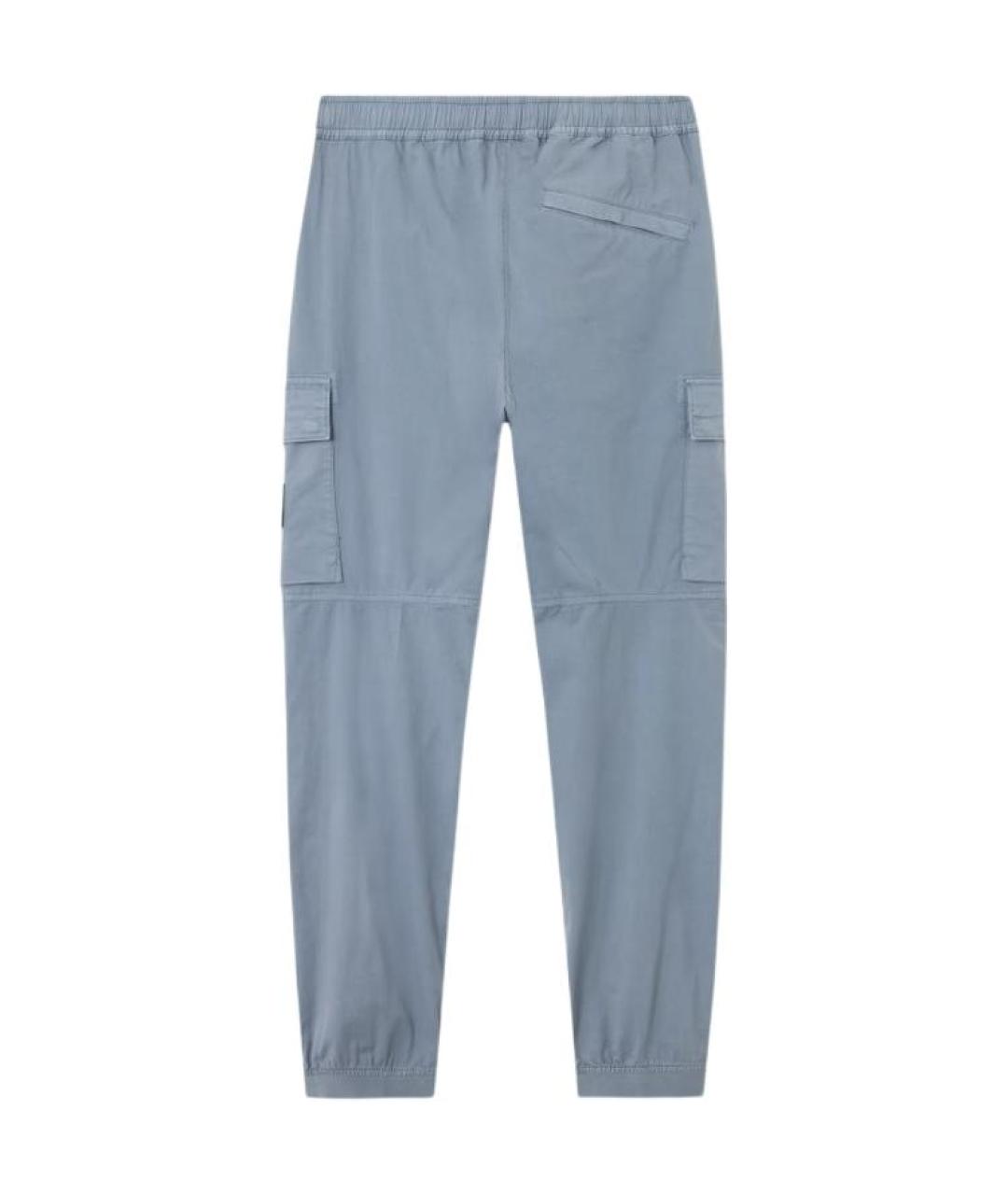 STONE ISLAND Синие прямые брюки, фото 2