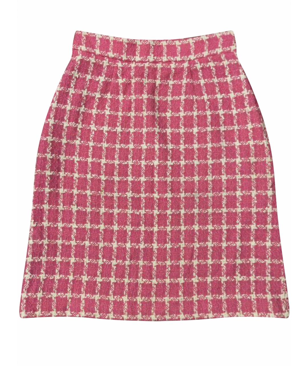 VALENTINO Коралловая твидовая юбка миди, фото 1