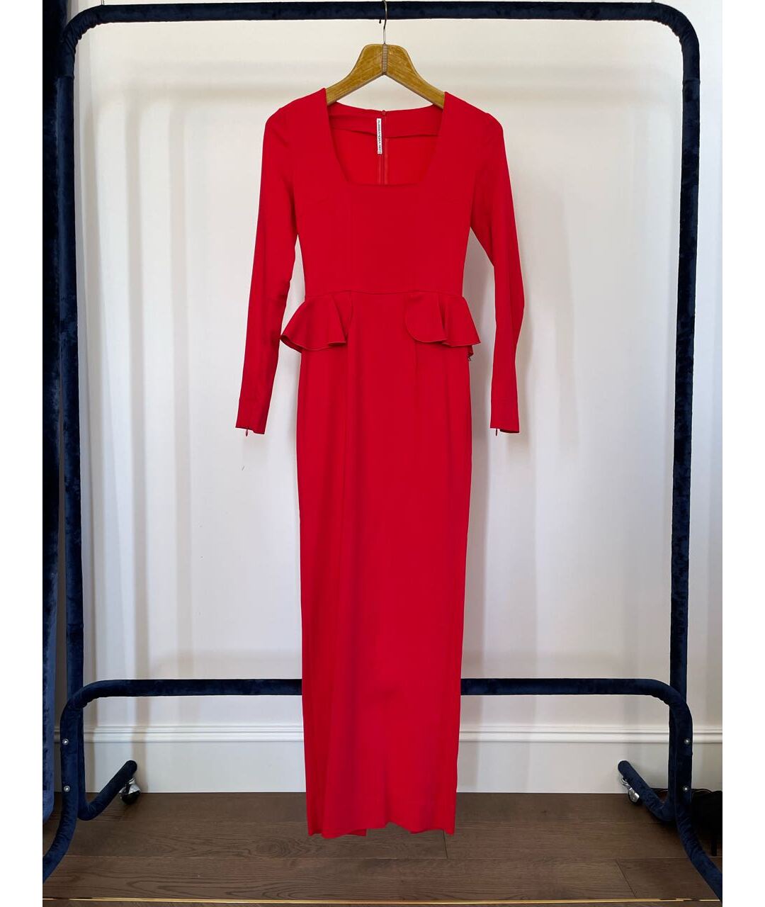 ALESSANDRA RICH Красное вискозное вечернее платье, фото 7