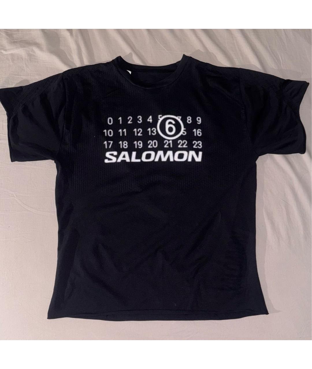 MM6 MAISON MARGIELA Черная хлопковая футболка, фото 6