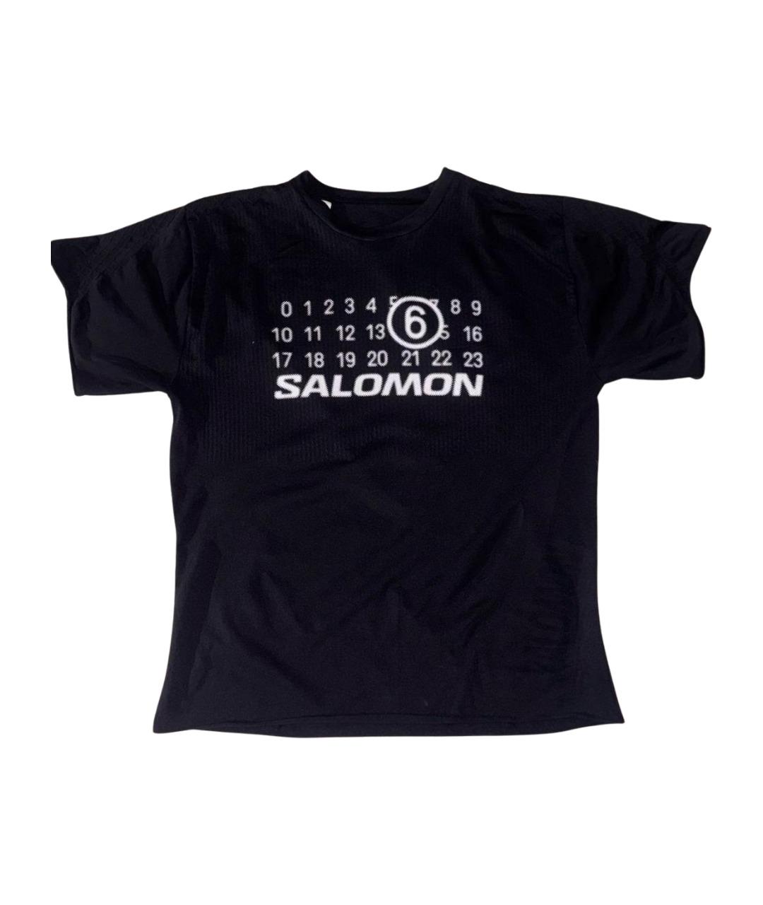 MM6 MAISON MARGIELA Черная хлопковая футболка, фото 1