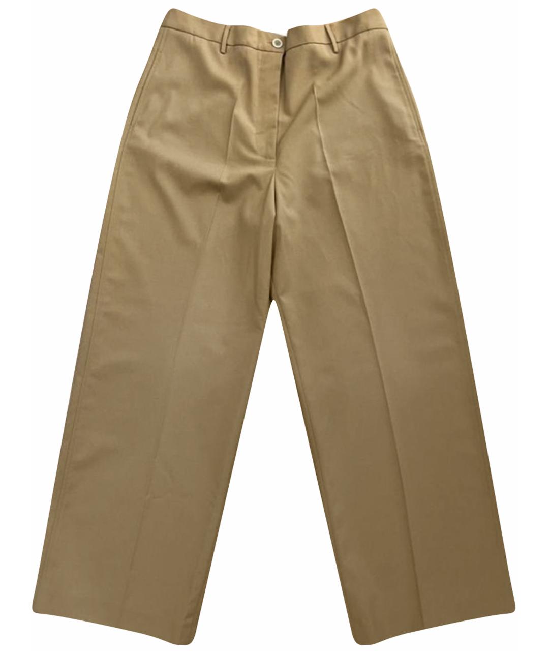 FABIANA FILIPPI Бежевые шерстяные прямые брюки, фото 1