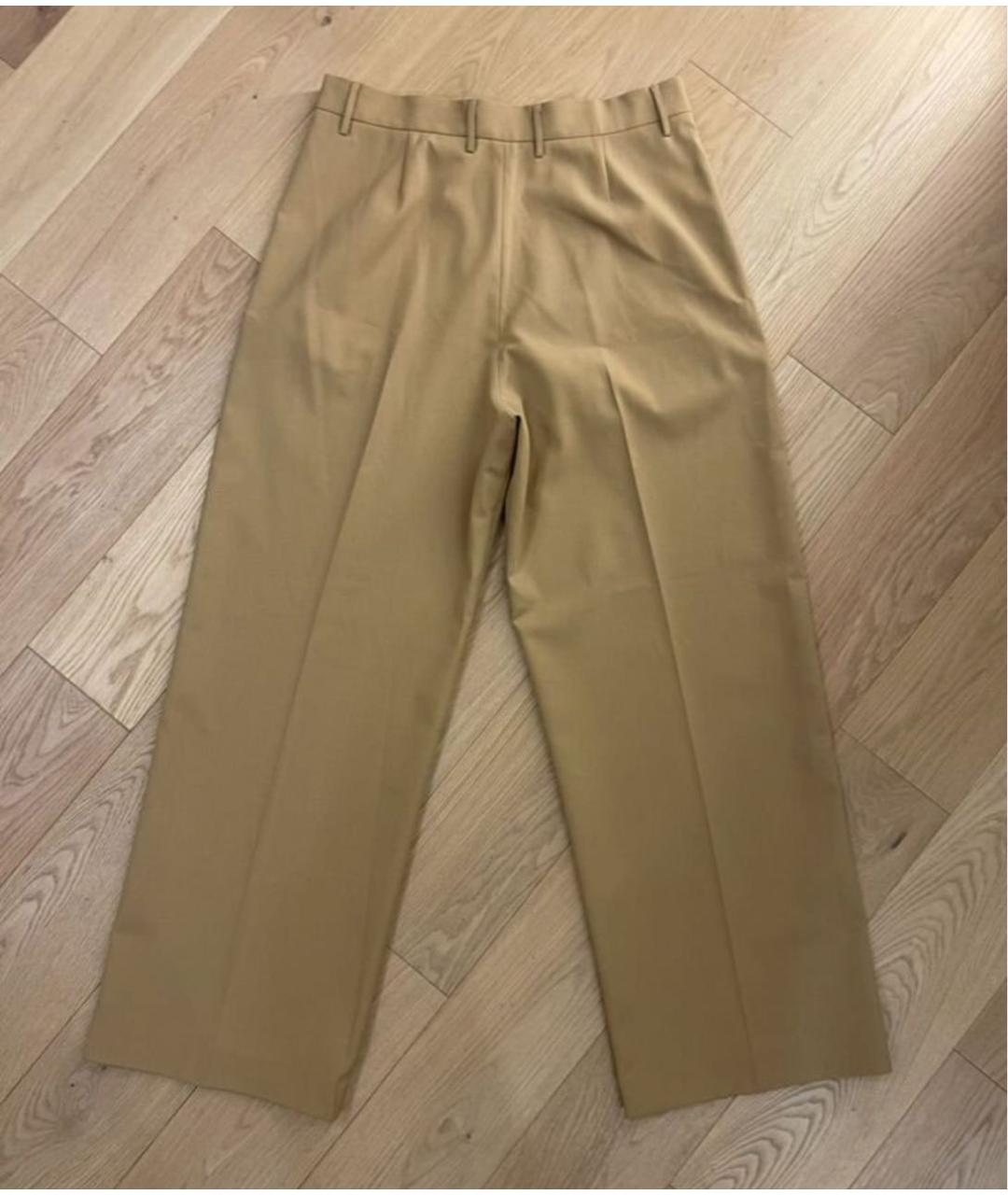 FABIANA FILIPPI Бежевые шерстяные прямые брюки, фото 4