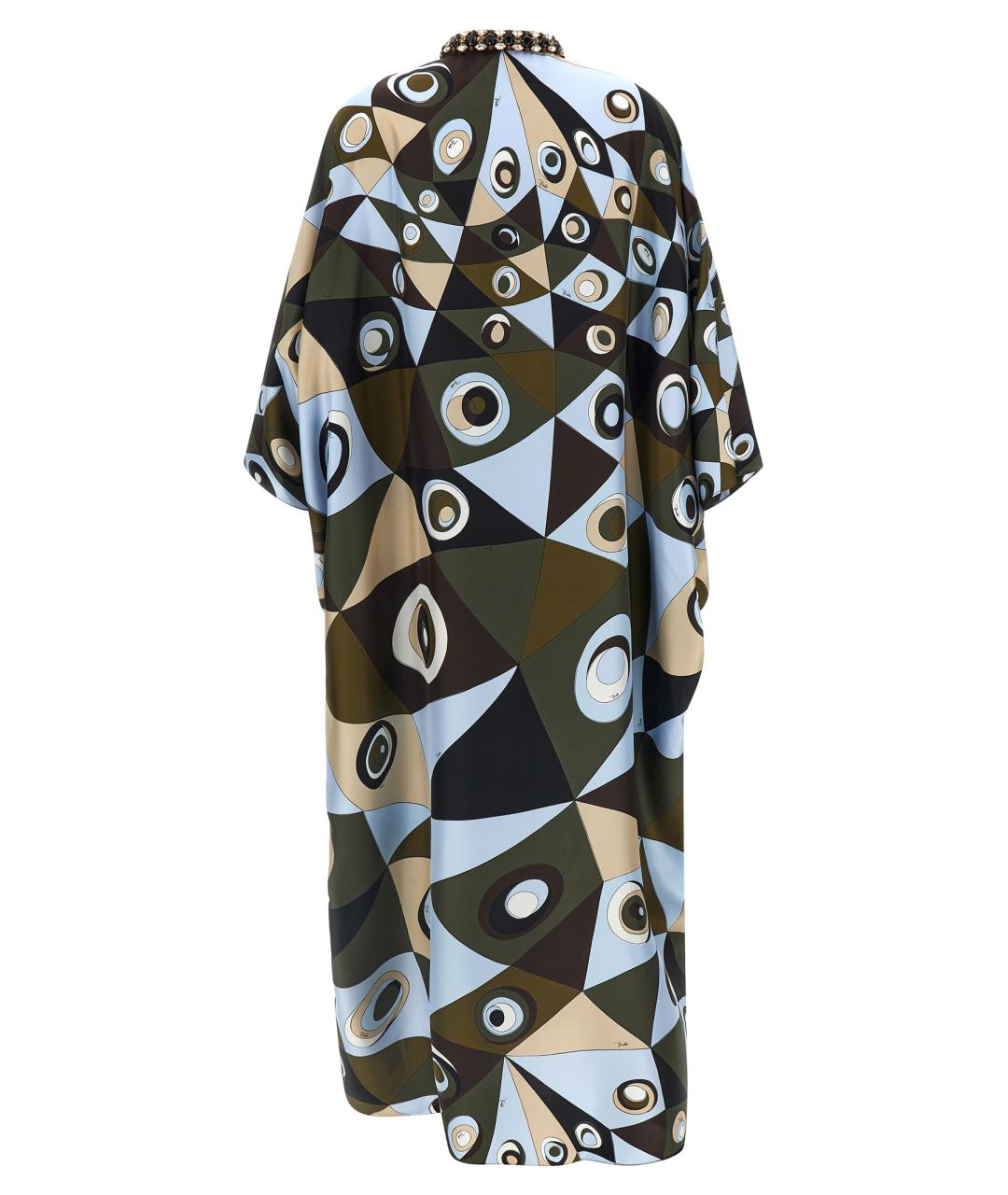 EMILIO PUCCI Мульти шелковое платье, фото 2