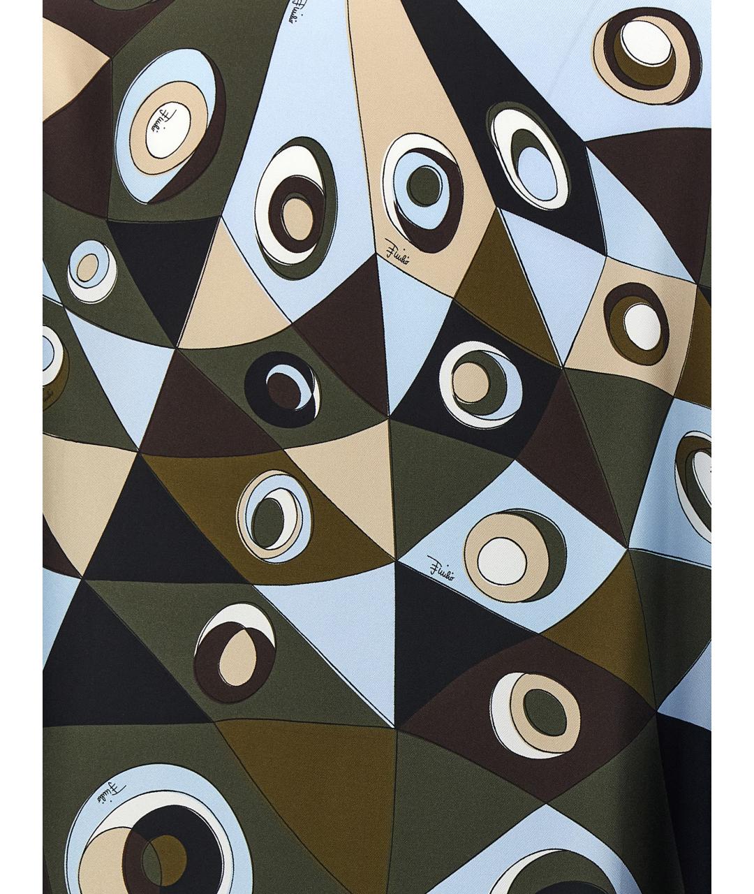 EMILIO PUCCI Мульти шелковое платье, фото 3