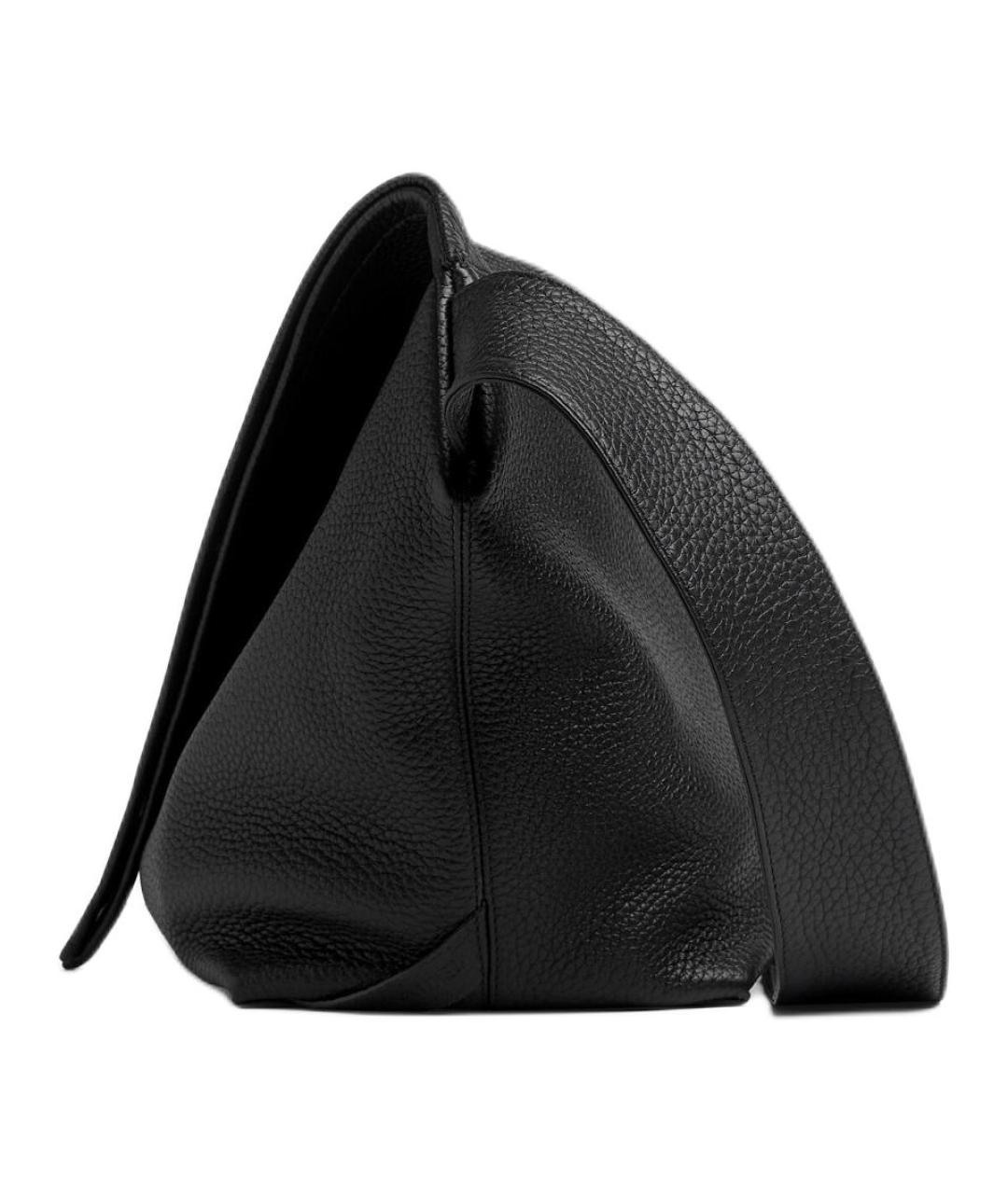 BOTTEGA VENETA Черная кожаная сумка на плечо, фото 3