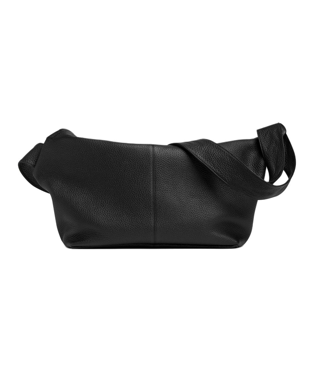 BOTTEGA VENETA Черная кожаная сумка на плечо, фото 4