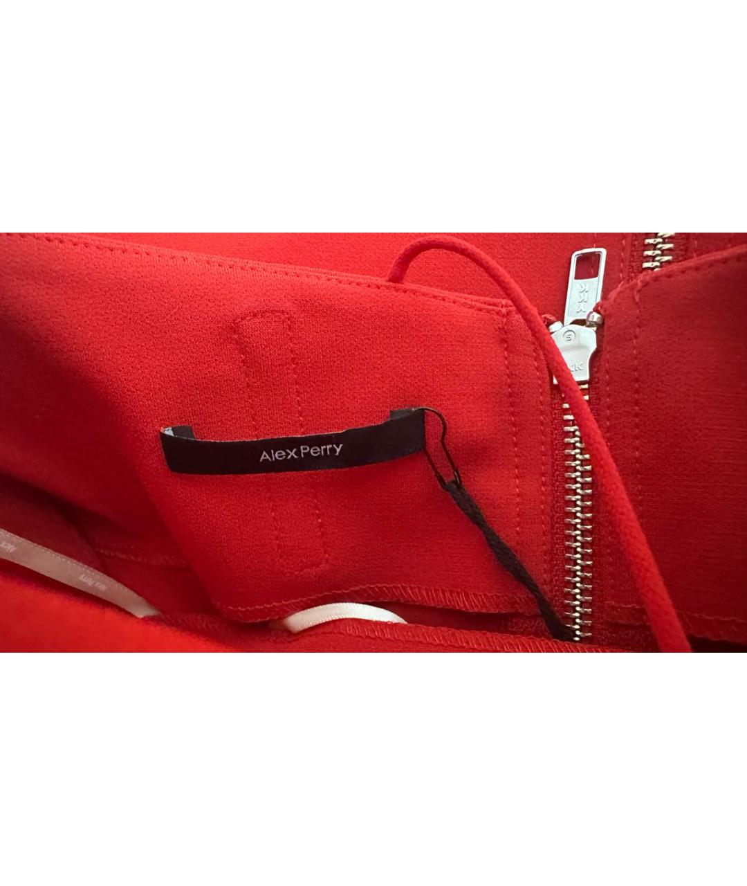 ALEX PERRY Красное полиэстеровое коктейльное платье, фото 3