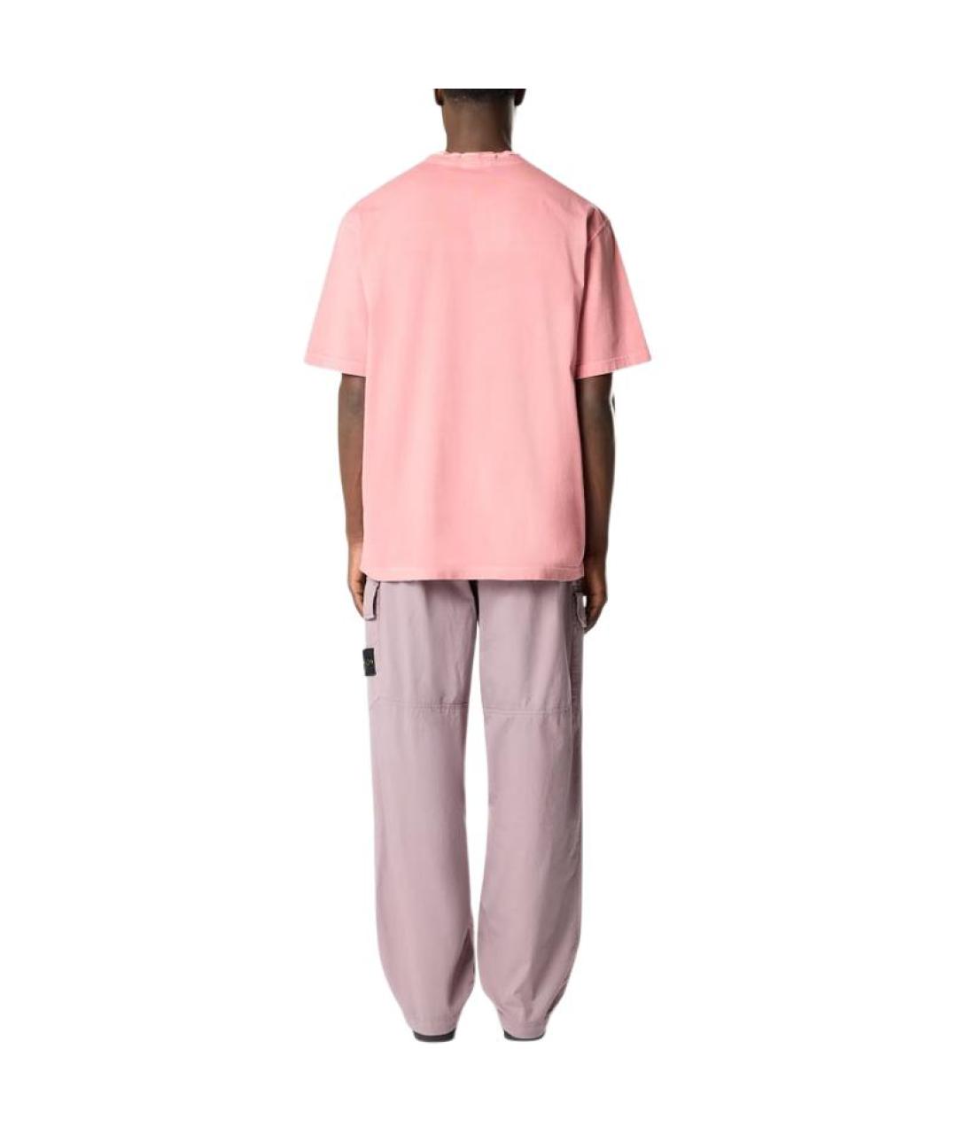 STONE ISLAND Розовая футболка, фото 4