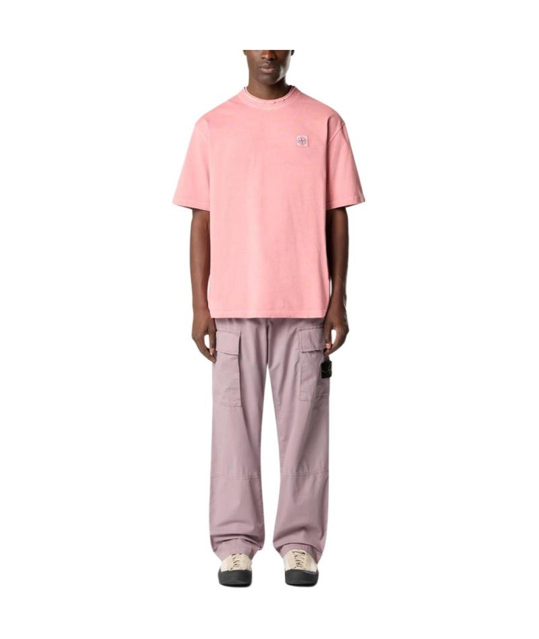 STONE ISLAND Розовая футболка, фото 3