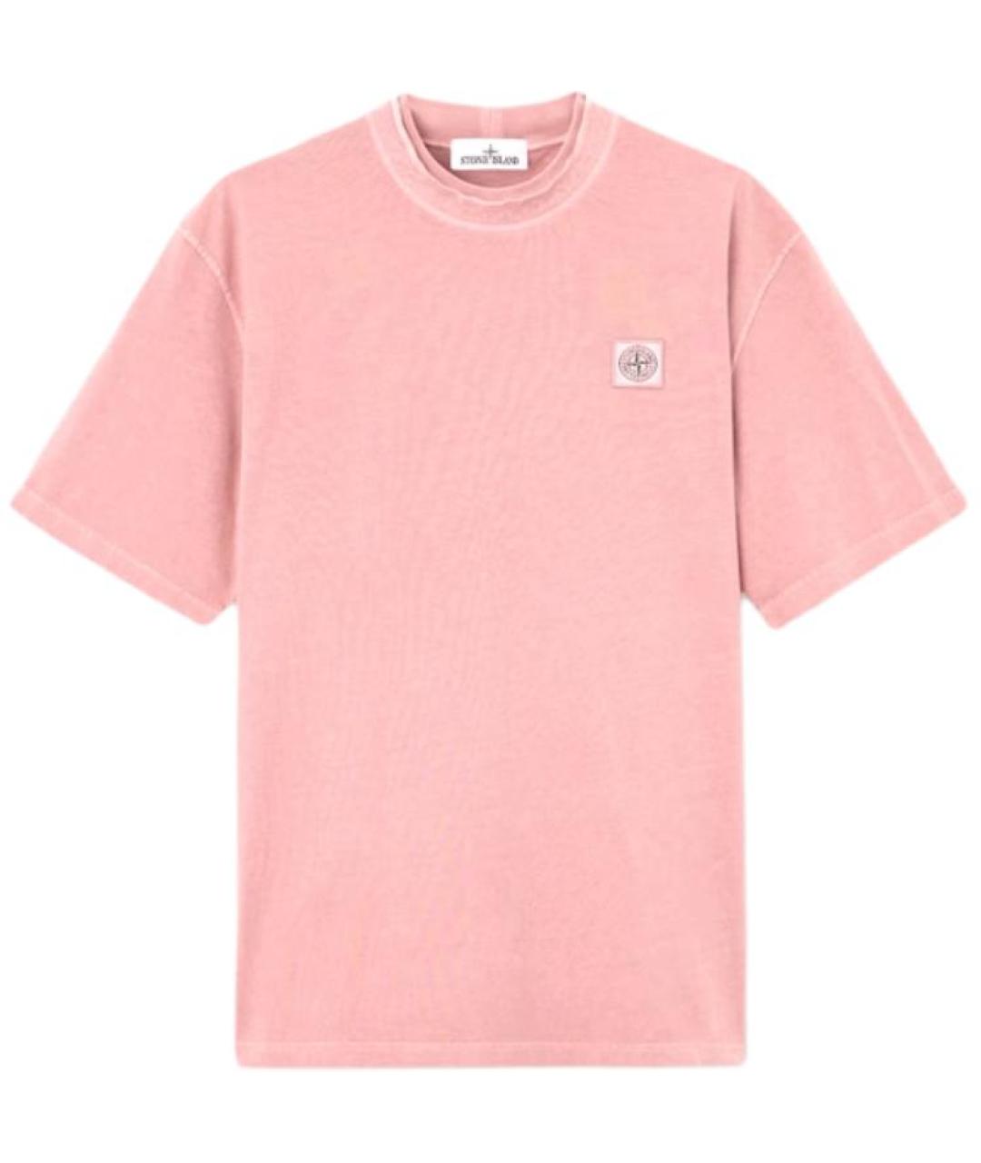 STONE ISLAND Розовая футболка, фото 1